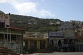 Row of pottery shops with typical ceramic Sicilian souvenirs. Travel and tourism concept Royalty Free Stock Photo