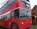 Santoft trolley bus museum, Santoft, Lincolnshire, UK. , November 2023. Public transport vehicles preserved.