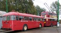 Santoft trolley bus museum, Santoft, Lincolnshire, UK. , November 2023. Public transport vehicles preserved.