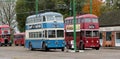 Santoft trolley bus museum, Santoft, Lincolnshire, UK. , November 2023. Public transport vehicles preserved.