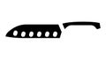 santoku knife glyph icon animation