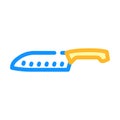 santoku knife color icon vector illustration