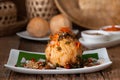 Santol fruit  with sweet spicy sauce Royalty Free Stock Photo