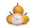 Santol fruit,Tropical fruit isolated on white Royalty Free Stock Photo