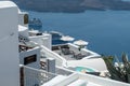Santorini architectural detail on Fira and Oia town in summer traveling time