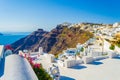 Santorini Caldera cliff top villages traditional architecture Cyclades Greece Royalty Free Stock Photo