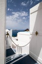 Santorini Caldera view trough the open door Royalty Free Stock Photo