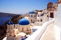 Santorini churches and lane