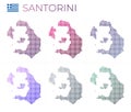 Santorini dotted map set.
