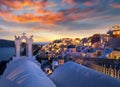 Santorini in the evening