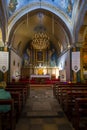 Fira 22 june 2016 interior of catholic chatedral Royalty Free Stock Photo