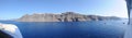 Santorini Fira panoramic view from a cruise ship