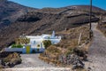 The Architect Villas Santorini located next to the walking path number nine between Fira and Oia Royalty Free Stock Photo