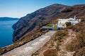 The Architect Villas Santorini located next to the walking path number nine between Fira and Oia Royalty Free Stock Photo