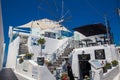 One of the beautiful cafes and restaurants in Fira at Santorini Island