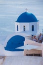 Traditional architecture of the churches of the Oia City in Santorini Island Royalty Free Stock Photo