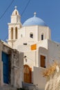 Santorini Church painted white and blue colour