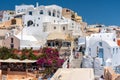 Traditional Greek village, built on volcanic rocks at Oia town.