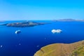 Candera sea in Santorini island in Greece Royalty Free Stock Photo