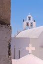 Santorini Greece classic bells and cross of Greek Orthodox church