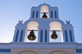 Santorini Greece classic bells and cross of Greek Orthodox church