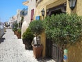 18.06.2015, Santorini, Greece, Romantic beautiful street and blu
