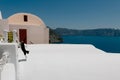 Santorini, Greece - romantic island with white buildings Royalty Free Stock Photo