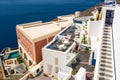 Architecture of Fira, the beautiful capital of Santorini. Royalty Free Stock Photo