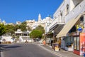 Pyrgos, the most picturesque village of Santorini. Cyclades Islands, Greece