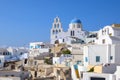 Pyrgos, the most picturesque village of Santorini. Cyclades Islands, Greece