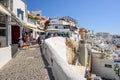 Seafront promenade in Fira, a largest town in Santorini. Cyclades Islands, Greece Royalty Free Stock Photo