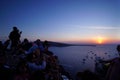 SANTORINI, GREECE, SEPTEMBER 20 2018Tourists from all over the world waiting for the sunset