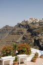 Santorini greece view of town caldera Royalty Free Stock Photo