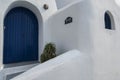 SANTORINI/GREECE Whitewash Houses overlookin Royalty Free Stock Photo