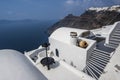 SANTORINI/GREECE Whitewash Houses overlookin Royalty Free Stock Photo