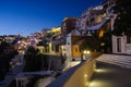 Santorini island Fira city by night