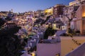 Santorini island Fira city by night