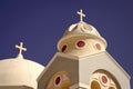 Santorini island, Greece, bell tower of a church at sunset Royalty Free Stock Photo