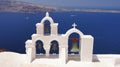 Santorini island greece blue sky and sea