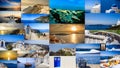 Santorini island, Greece - Collage Royalty Free Stock Photo