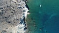 Kampia beach on Santorini island in the Cyclades in Greece aerial view