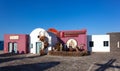 Wine museum and vinery Koutsouyanopoulos, Santorini. Royalty Free Stock Photo