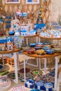 Santorini island, Greece - June 03 2015: Souvenir shop