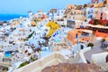 Oia windmill in Santorini island in Greece Royalty Free Stock Photo