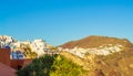 Santorini island landscape and Oia town skyline Cyclades Greece Royalty Free Stock Photo