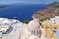 Santorini Island Santorini. Thera, view with the church of Agios Ioannis. Greece, Cyclades Royalty Free Stock Photo