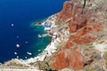 Santorini island at sunset, viewpoint from Oia village, Santorini, Greece Royalty Free Stock Photo