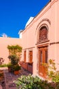 Santorini landscape with traditional old house in Oia Royalty Free Stock Photo