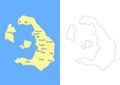 Santorini island map - cdr format