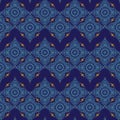 Santorini medallion diamond tiles vector seamless chevron pattern